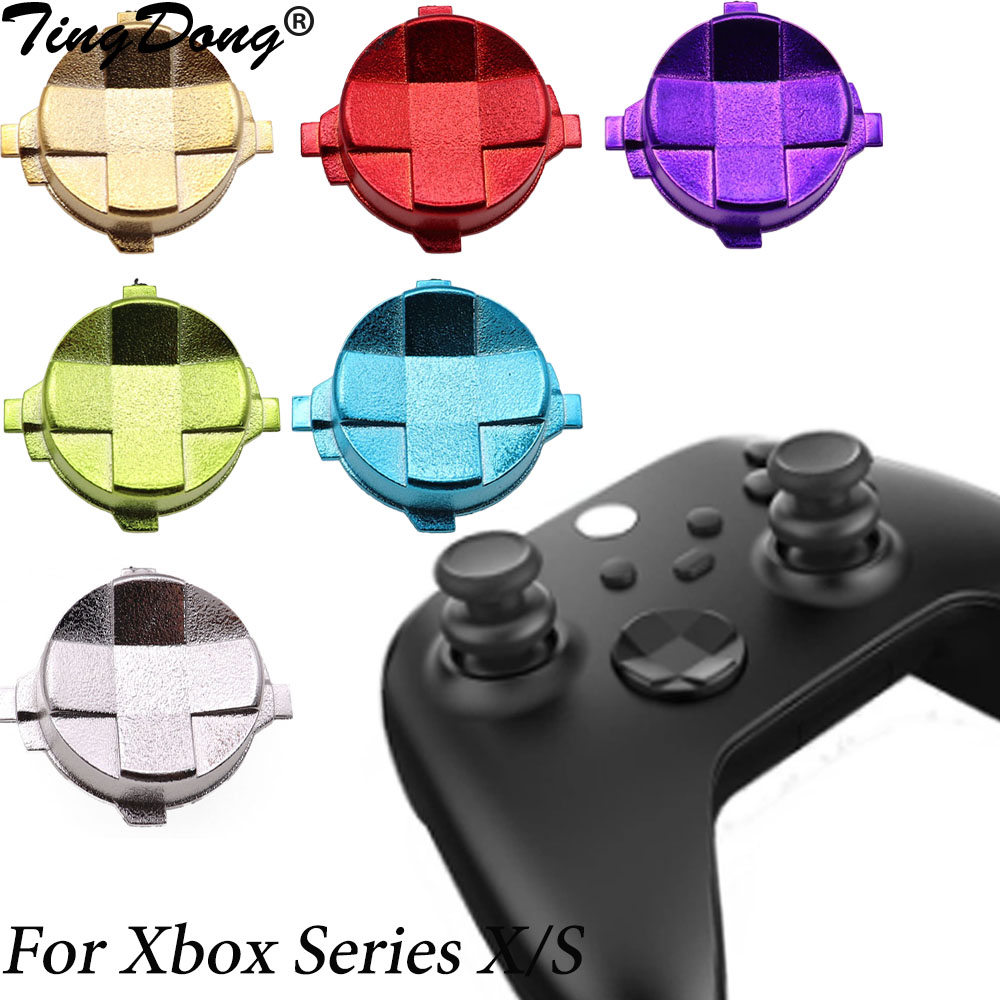 Microsoft Console Xbox Series X - ทัมป์สติ๊กโครเมี่ยมปุ่มกากบาทแบบอนาล็อก dpad D-Pad ปุ่มทิศทางคีย์สำหรับ Xbox Series