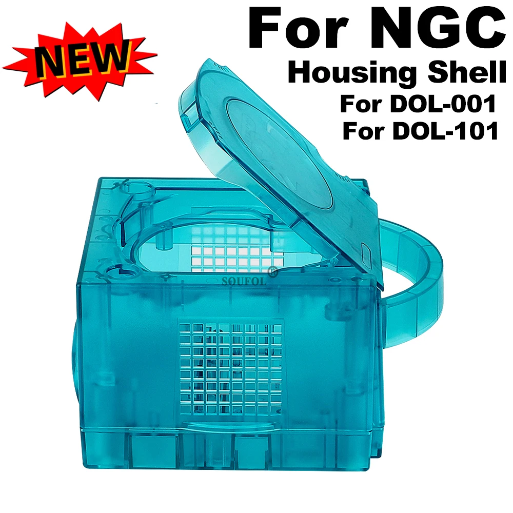 Gaming Console Vintage - Ice Blue เปลี่ยนสําหรับ Gamecube Shell โปร่งใสเปลือกหอยสําหรับ