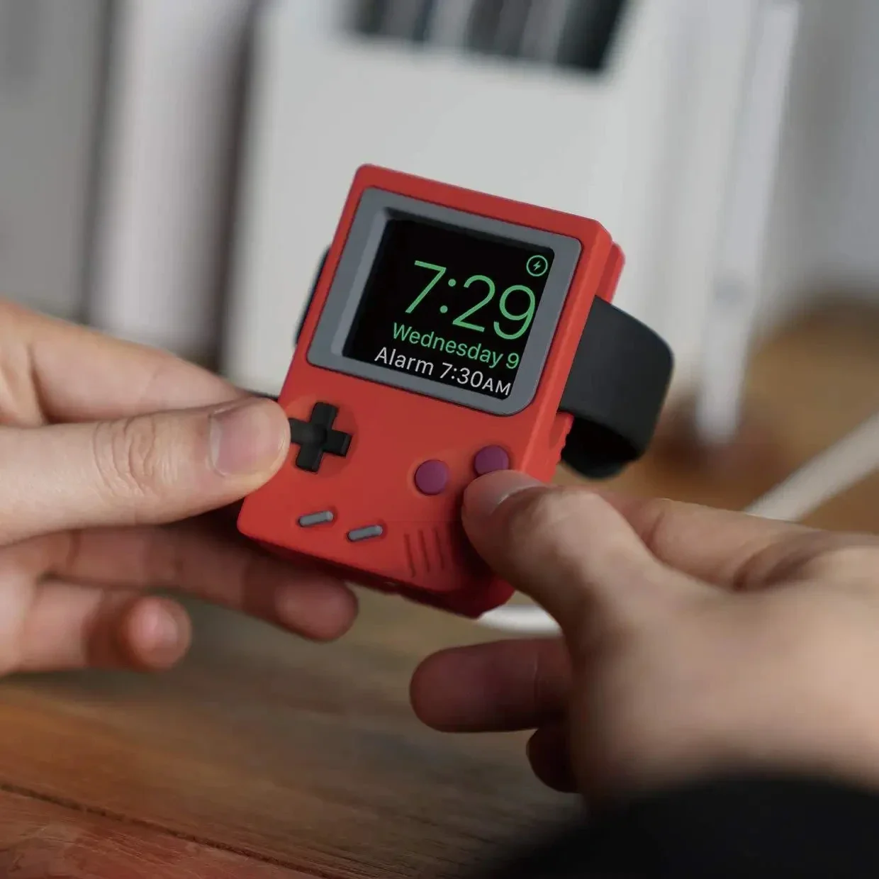Gaming Console Vintage - แท่นวางซิลิโคนสำหรับที่ชาร์จ IWatch สำหรับ Apple Watch 10