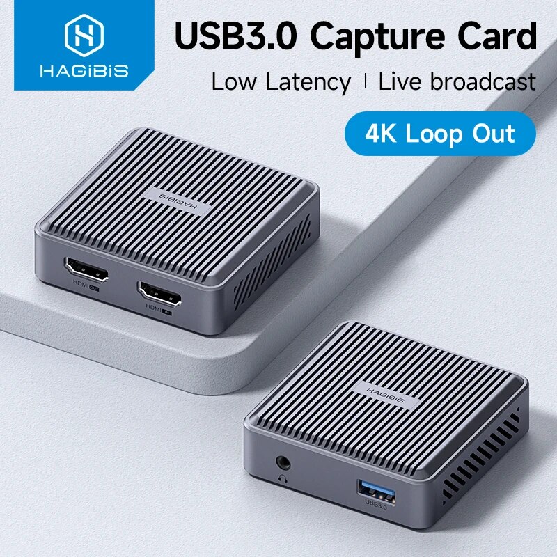 Gaming Console With Phone - Hagibis การ์ดจับภาพวิดีโอที่รองรับการทำงานกับ HDMI 4K มีลูปสำหรับบันทึกเกมถ่ายทอดสด MS2131