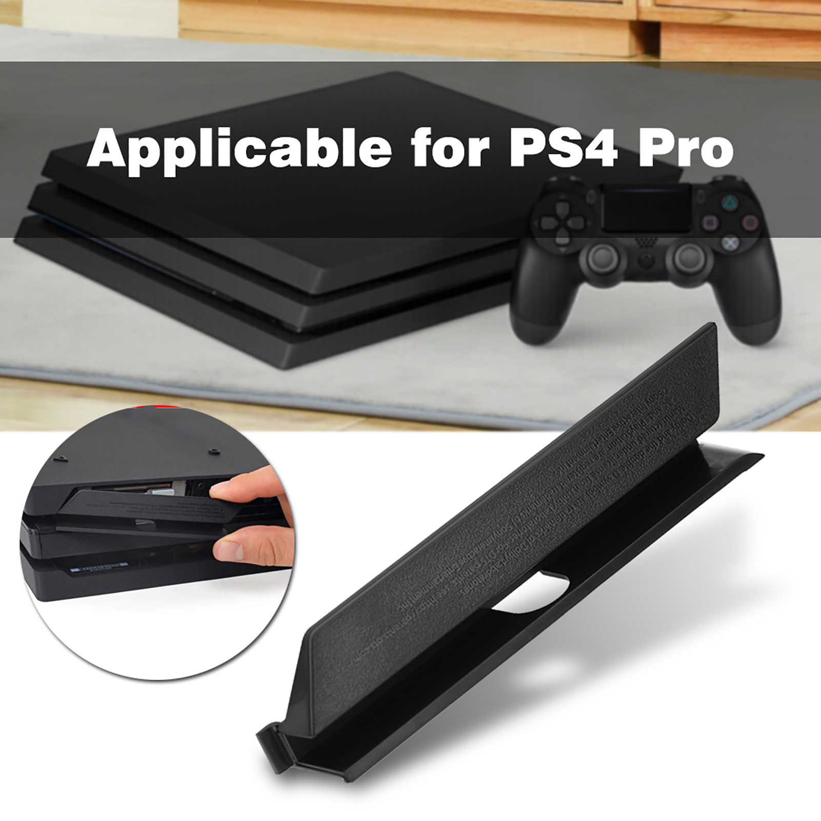 Gaming Console With Phone - ช่องใส่ฮาร์ดไดรฟ์ HDD พลาสติกสีดำพนังประตูสำหรับ Sony PS4 Pro