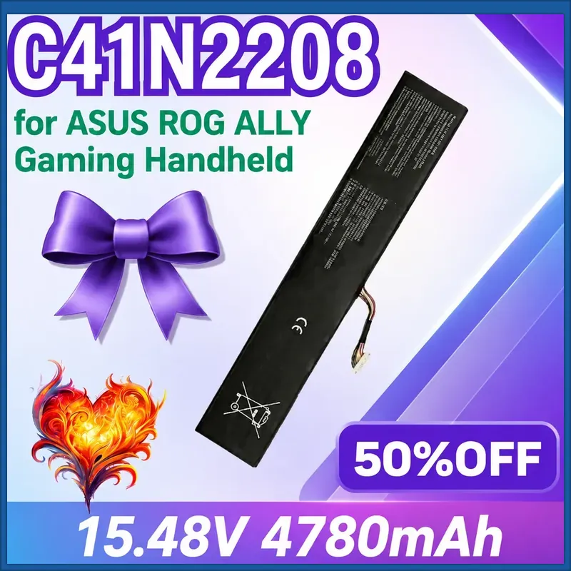 Gaming Console Rog Ally - แบตเตอรี่เครื่องเล่นเกมพกพา รุ่นใหม่ C41N2208 4780mAh 15.48V สำหรับ