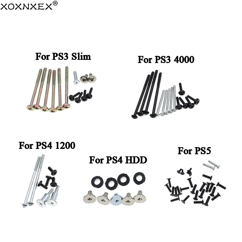 Gaming Console Ps3 - 1 ชุดเปลี่ยนเปลือกหุ้มชุดสกรูสำหรับ PS3 PS4 PS5 คอนโซลสลิม