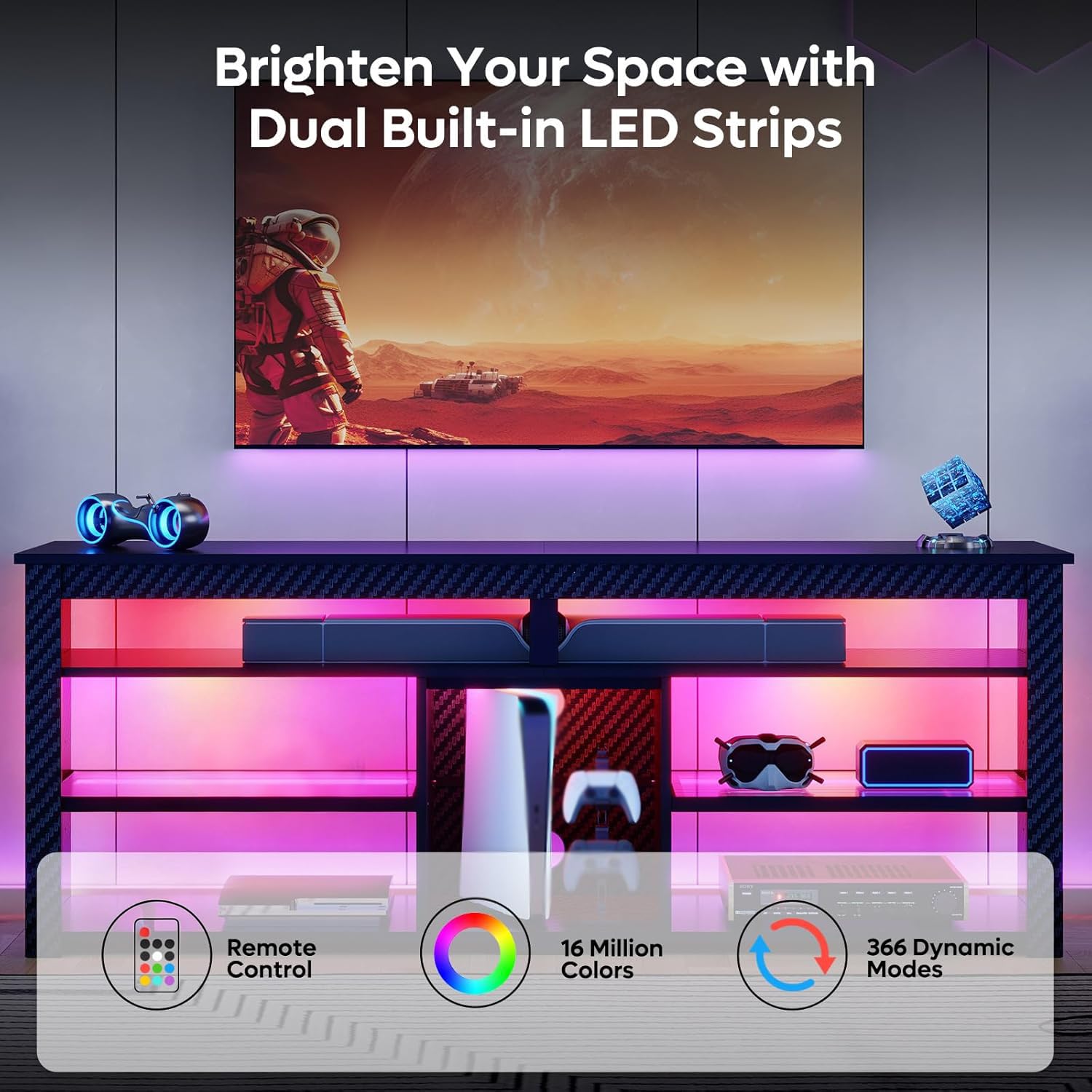 ชั้นวางทีวีสูง ศูนย์รวมความบัน - Gaming Console Entertainment Center บทวิจารณ์และราคา