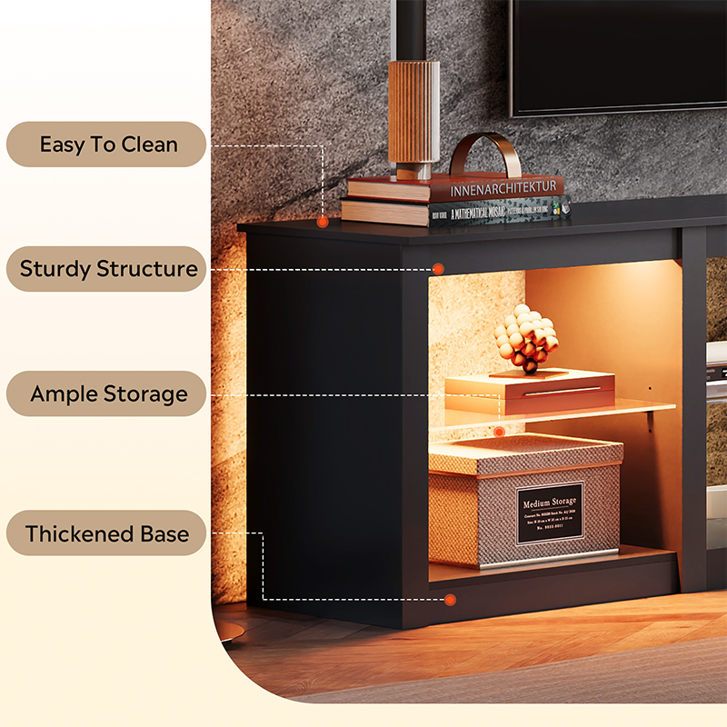 ชั้นวางทีวีสำหรับทีวีขนาด 55/6 - Gaming Console Entertainment Center บทวิจารณ์และราคา
