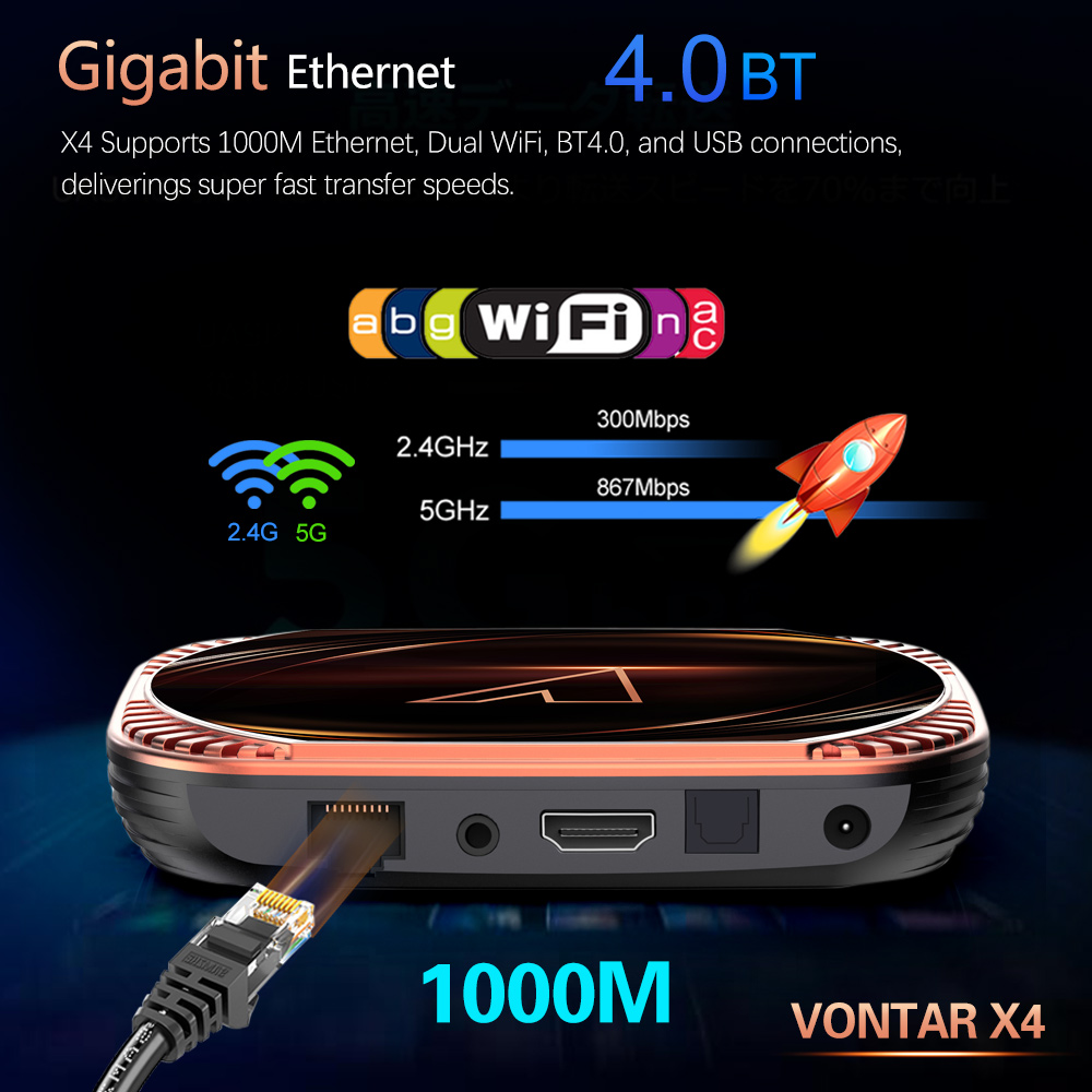 กล่องทีวีอัจฉริยะ VONTAR X4 Am - Gaming Console Tv Stand บทวิจารณ์และราคา