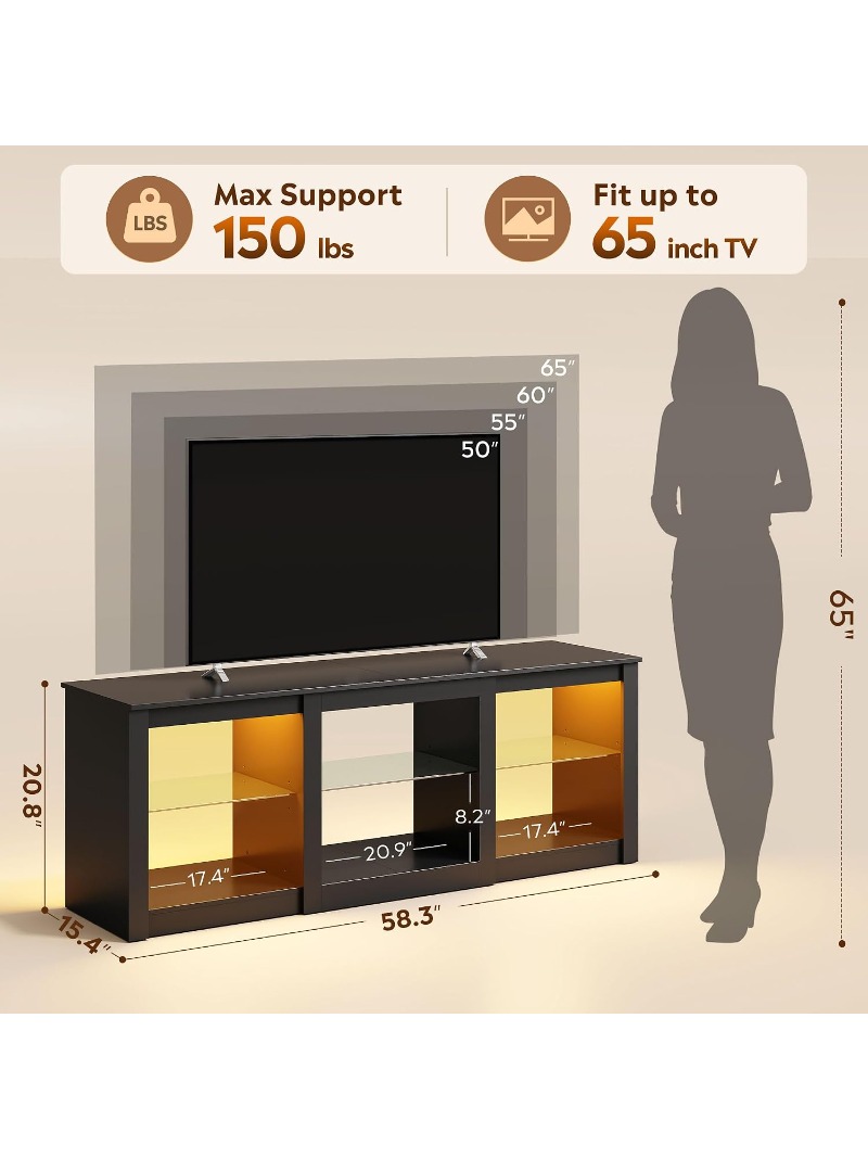 ชั้นวางทีวี LED ขนาด 58 นิ้ว พ - Gaming Console Entertainment Center บทวิจารณ์และราคา