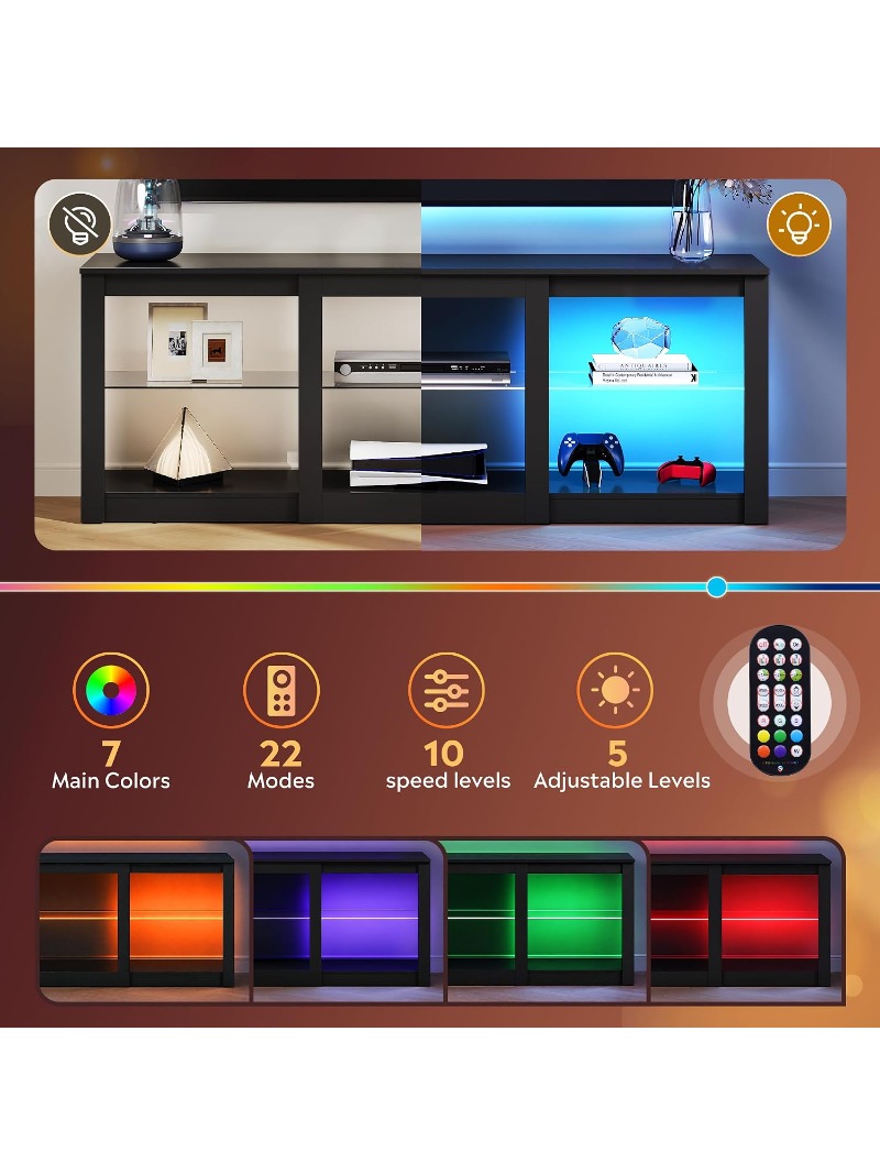 ชั้นวางทีวี LED ขนาด 58 นิ้ว พ - Gaming Console Entertainment Center บทวิจารณ์และราคา