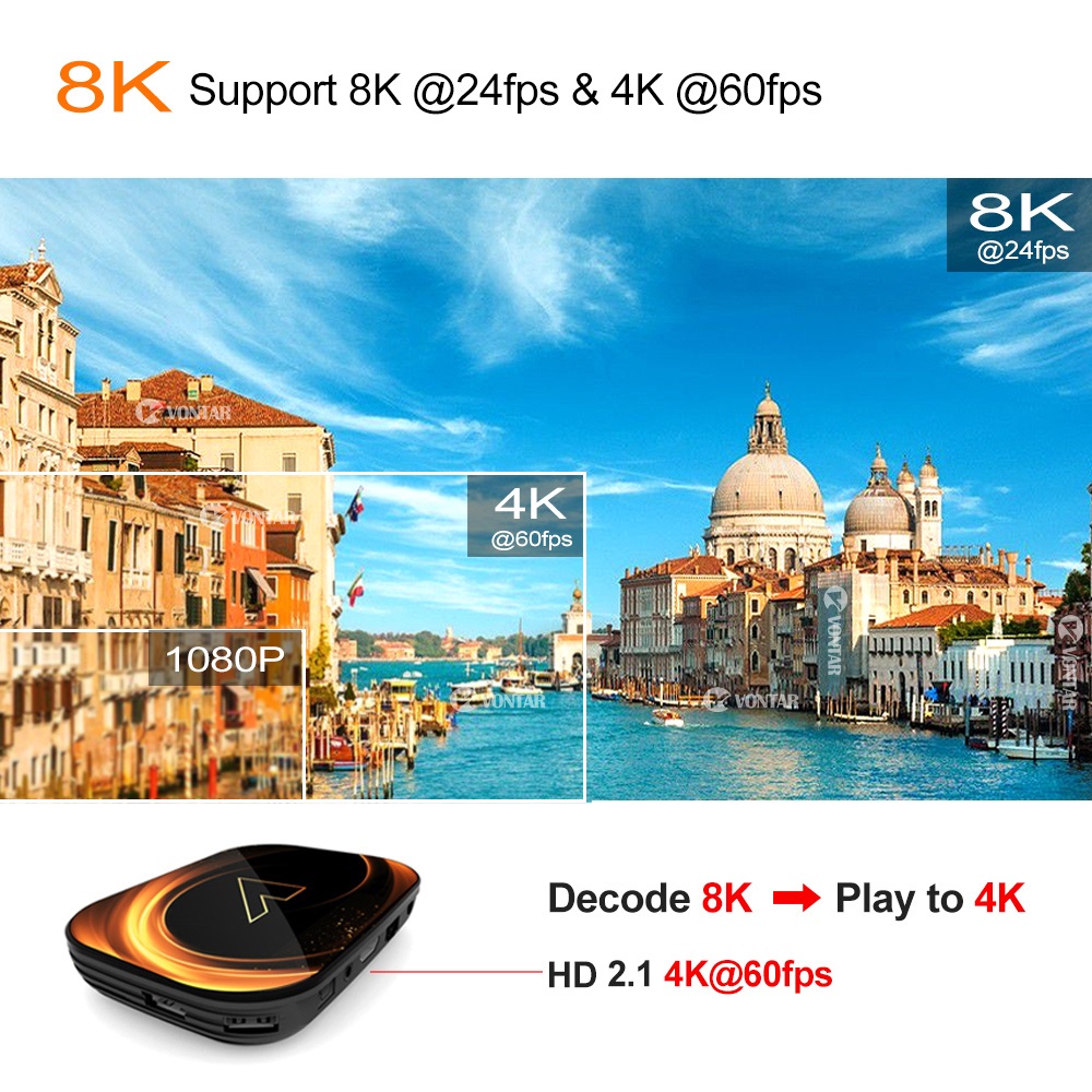 VONTAR X3 4GB 32GB 8K TV BOX A - Gaming Console Tv Stand บทวิจารณ์และราคา