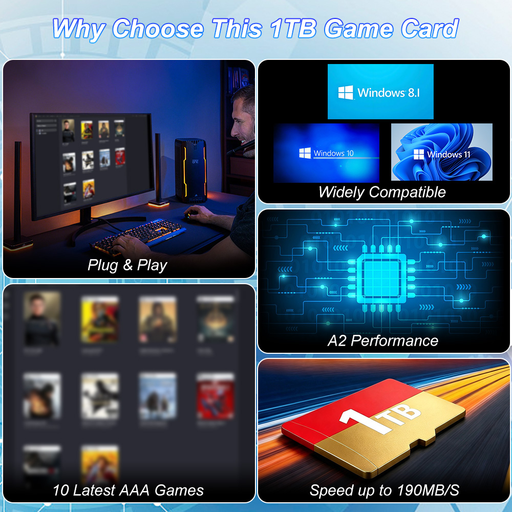 การ์ดเกม JMachen 1TB พร้อมเกม  - Gaming Console Windows บทวิจารณ์และราคา