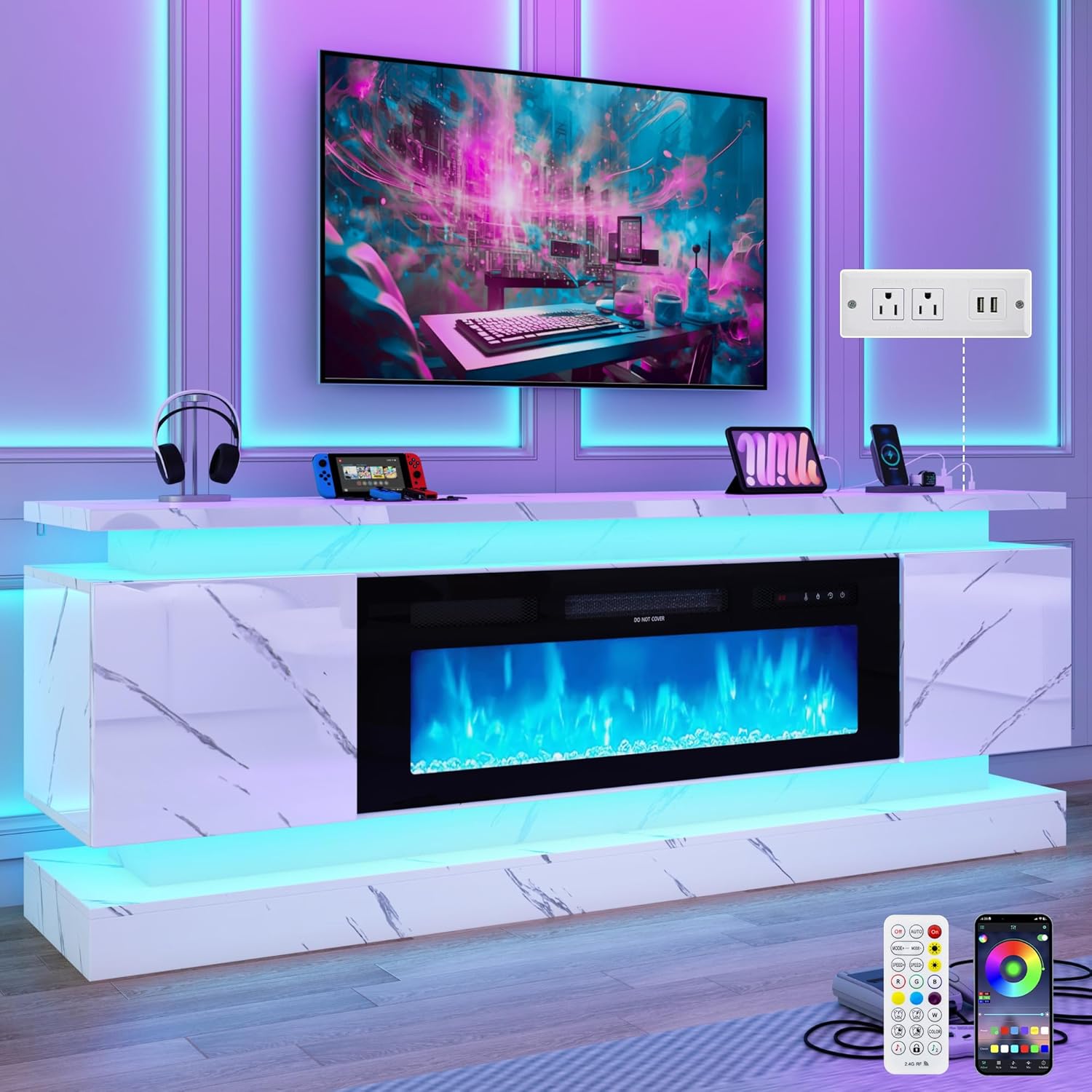 ขาตั้งทีวี LED 71 นิ้ว พร้อมเต - Gaming Console Tv Stand บทวิจารณ์และราคา