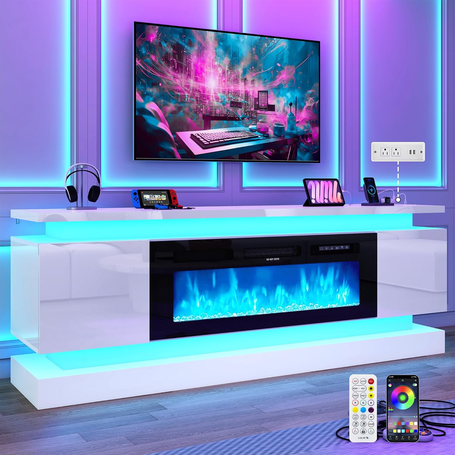 ขาตั้งทีวี LED 71 นิ้ว พร้อมเต - Gaming Console Tv Stand บทวิจารณ์และราคา